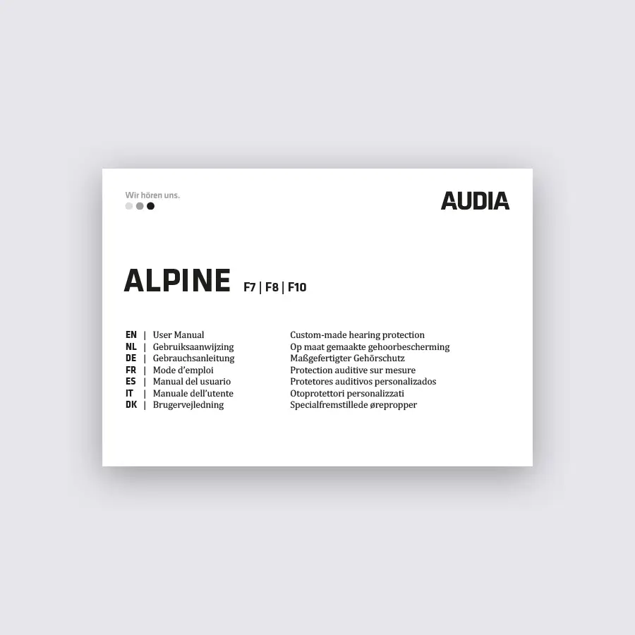 Gebrauchsanleitung Alpine